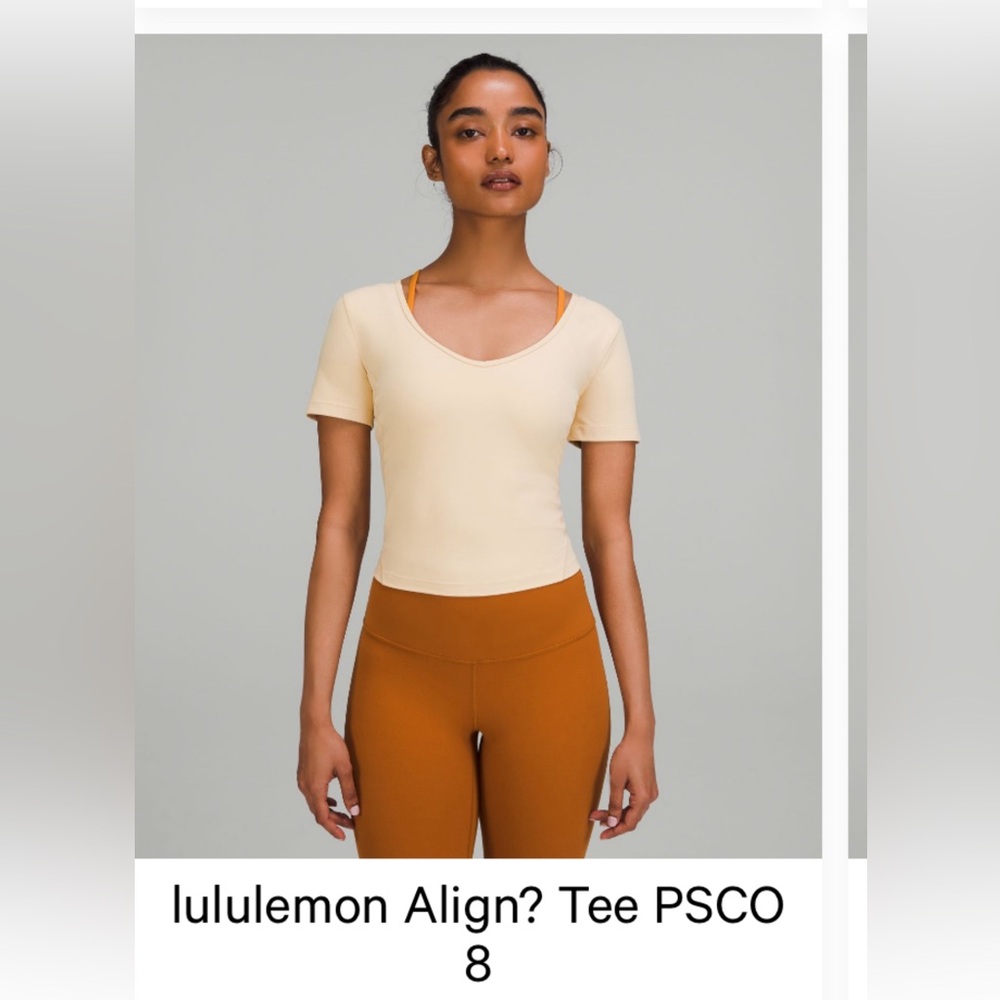 Lululemon Align Tee Shirt size 8 Prosecco BNWOT
